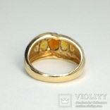 Винтажное золотое кольцо с цитринами, photo number 5