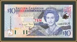 Восточные карибы (К - Сент-Китс) 10 долларов 2000 р-38 (38k) UNC, фото №2