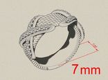 Серебряное кольцо в стиле ТиффаниTiffany amp; Co (Rope Six-row X Ring), numer zdjęcia 3
