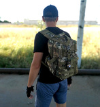 Тактический (военный) однолямочный рюкзак на 16 литров с системой M.O.L.L.E, фото №4