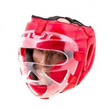 Шлем Everlast, маска прозрачная, красный, фото №2