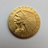 2,5 доллара 1908 г. США, фото №2