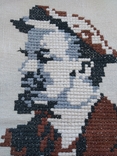 Картина вышивка Ленин, фото №3