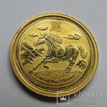 25 долларов 2014 г. Австралия лунар (1/4 oz 999,9) Лошадь, фото №6