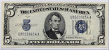 5 долларов США 1934-D FIVE DOLLAR SILVER CERTIFICATE NOTE  9654A (089), фото №2