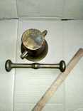 Antique bronze mortar with pestle, photo number 3