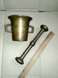 Antique bronze mortar with pestle, photo number 5