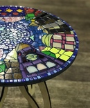 Стол, столик из мозаики и витражного стекла, фото №2