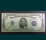 5 $ 1934 “silver certificate” UNC, фото №2