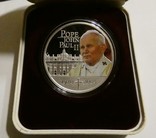 Папа Иоанн Павел II - серебро 999, унция, 1 доллар - ПОЛНЫЙ КОМПЛЕКТ, фото №3