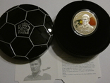 Короли футбола - Эусебио - серебро - футляр, сертификат, коробка, фото №2