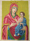 Вышивка Икона Богородицы, Ангелы, Церковь., фото №3