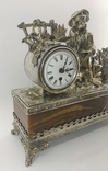 Механічний камінний годинник посріблений "Пастушок" арт. 0308, фото №5