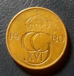 Швеция 5 эре 1980, фото №3