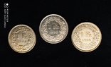 Монеты Швейцари, 1+1+1 франк 1986,1986,1968 гг., фото №2