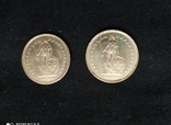 Монеты Швейцари,  1+1+1 франк 1986,1986,1968 гг., фото №4
