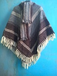 Пончо - накидка с шарфом,шерсть,ручная работа,(+бонус)., фото №3