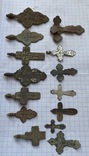 Крестики лепестки ,казацкие, царское серебро с эмалью, фото №9