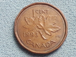Канада 1 цент 1993 года, фото №2