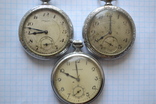 Карманные часы. Три штуки. СССР, середина 20 века., фото №2