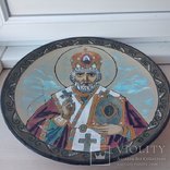 Настенная тарелка ЛКСФ керамика Св. Николай, фото №6
