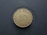 Саар 20 франков, 1954, фото №2