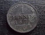 1 пфенниг 1872 С Германия, фото №2