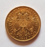 20 корон 1892р., Австрія, 6,77 гр. золота 900`, numer zdjęcia 2