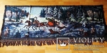 Винтажный ковёр "Нападения волков на тройку", фото №2