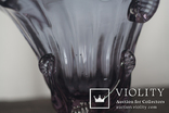 Конфетница-корзинка, фиолетовое стекло, ваза, СССР, фото №5