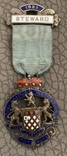 Масонский знак STEWARD. Серебро. Вес 15,94 гр., 1921 г. Клейма, фото №2