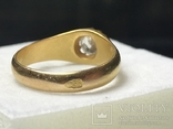 Золотое кольцо с бриллиантом 56 пробы Российская Империя, фото №8