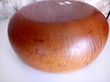Старая,большая,"пузатая" ваза из тропического дерева.Ручная работа., фото №9