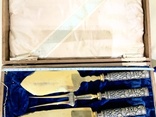 Стерлиновое  серебро, сервировочный набор из 4 предметов, фото №3