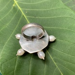 Винтажной массивный серебряный перстень с натуральным барочным жемчугом, фото №5