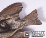 Старенькая бронзовая птичка Подпись, фото №7