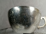Чашка с блюдцем Крым Ласточкино гнездо серебро 875 пр., фото №11