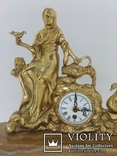 Бронзовые часы механические мрамор "Женщина с кувшином" арт. 0387, фото №3
