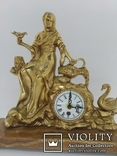 Бронзовые часы механические мрамор "Женщина с кувшином" арт. 0387, фото №4