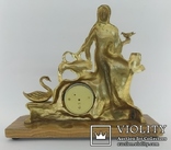 Бронзовые часы механические мрамор "Женщина с кувшином" арт. 0387, фото №9