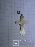 Большой крест с эмалью,серебро 84 пр.царский период 1908-17гг.Именник мастера "ИАМ", фото №9