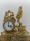 Часы бронза мрамор "Музыкант" арт. 0355, фото №7