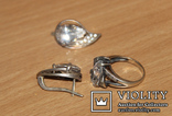 Гарнитур- серьги и кольцо-925 серебро и горный хрусталь, фото №6