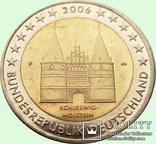 27.Германия 2 евро, 2006г., ворота в Любеке, Шлезвиг-Гольштейн, мондвор: "F" - Штутгарт, фото №2