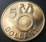 Соломоновы острова 5 долларов 1980, фото №2