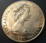 Соломоновы острова 5 долларов 1980, фото №3