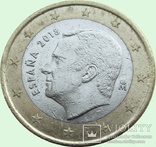 64.Испания 1 евро, 2018 год.Филипп VI, фото №2