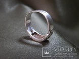2С43 Перстень, кольцо, серебро, фиониты. Вес 4,2 гр, диаметр 1,8 см, фото №6