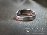 2С43 Перстень, кольцо, серебро, фиониты. Вес 4,2 гр, диаметр 1,8 см, фото №9
