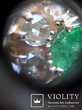 Кольцо с изумрудом и бриллиантами. 583 проба золота, фото №9